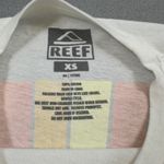 REEF NWT Shirt XS Womens White Graphic Sunset Surf Beach Print Short Sleeve Top Photo 2
