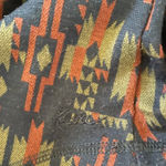 KAVU Women’s  Aztec print pullover drawstring mock neck sweatshirt Small Photo 4