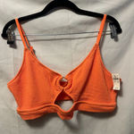 Aerie NWT  Crinkle Scoop Cutout Bikini Top Size XXL Orange Photo 0