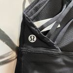Lululemon  High Neck Strappy Black Padded Women’s Sports Bra Top Sz 2 EUC Photo 1