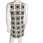 frame denim FRAME Crochet Tassel Popover Mini Dress in Navy Photo 5