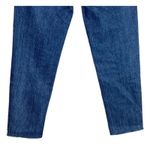 ZARA  Relaxed High Waisted Wide Leg Boyfriend Jeans Raw Hems 4 Dark Wash Blue Photo 9