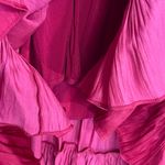 Anthropologie  Women’s Crimson Red Crinkle Halter Midi Dress medium Photo 8