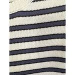 Maison Jules  Navy White Long-Sleeve Striped Crew-Neck Sweater S Photo 4