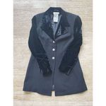 Rare Vintage 90's Portara Made in W. Germany Women's Wool Velvet Blazer Size 8‎ Orange Photo 4