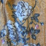 Butter Yellow Floral Print Women's Top Bobbie Brooks 1X White Photo 1