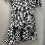 Veronica Beard  Campbell Gingham Navy/White Ruched Mini Dress Size 2 Photo 7