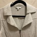 CAbi Gray Foldover Collar Front Zip Jacket Size Medium Photo 2