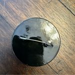 Vintage Russian‎ Hand Painted Lacquer Wooden Brooch Pin Signed 2” Black Photo 2