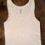 SKIMS  Ribbed Cotton Tank Top Size Large Bone Color Photo 0