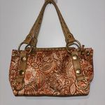 Kathy Van Zeeland  Paisley Shoulder Bag in Tan and Brown Photo 0