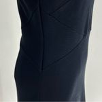 Ann Taylor V Neck Black Cap Sleeve Sheath Dress w Side Detail & Zipper Size 4P Photo 4