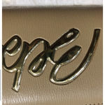 Bebe Gianna Zip Around Wristlet in Tan Pebbled Vegan Saffiano 4” x 7.5” x 1.5” Photo 6