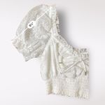 Finders Keepers Eva Top Womens Size Medium White Sheer Floral Photo 5