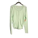 Free People NWT  FP Movement Right On Run Long Sleeve‎ Layer Tee Pistachio XL Photo 4