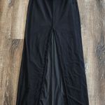 Retrofête Retrofete Black Strapless Maxi Dress XS? Braided Hems Sample Thigh High Slit Photo 0