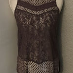 American Eagle Outfitters Purple Crochet Tank XS Festival Boho Summer Floral AEO Photo 0