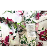 Equipment STUNNING 100% SILK WHITE FLORAL BUTTON DOWN BLOUSE MEDIUM EUC Photo 4