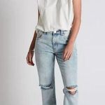 One Teaspoon Truckers Sz 26 Wilde Blue Straight Leg Jeans Torn Knees Distressed Photo 0