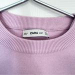 ZARA Lilac Wide Sleeve Cropped Sweater MEDIUM Photo 3