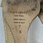 Kate Spade New York Gold Leather Snake Print D'orsay Pumps Wedge Sandals Sz 7 Photo 9