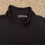 Peruvian Connection  Black Knit Mock Neck Short Sleeve Sweater Maxi Dress M Photo 3