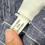 J.Crew  Hyacinth dress in striped linen blue white midi size large Photo 5