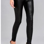 Free People  Vegan Faux Leather Look Skinny Pull On Legging in Black Size 27 NWT Photo 3