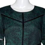 Banana Republic Shirt Women XS Deep Hunter Green Black Preppy Boho Peasant Photo 4