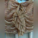 Anthropologie  Maeve Rose Gold Shimmer Ruffled Metallic Tube Top Plus Size 3X Photo 4