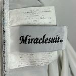 MiracleSuit Black/ Blue Dot V-Neck Double Strap One Piece Swimsuit Size 16 Photo 2