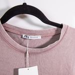 ZARA NEW  Cotton Crew Neck Short Sleeve Cropped Boxy Tee Shirt Top Medium Photo 1