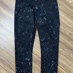 Lululemon Sz 4 Wunder Under Crop II Full-On Luon Star Crushed Coal Black Legging Photo 3
