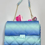 Betsey Johnson Ciara Quilted Shoulder Bag in Blue Multi Ombré Photo 0