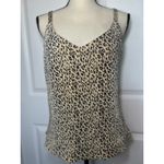 Alex Evenings Leopard Print Beaded Tank Top Cami Metallic Sparkle Sz 14 Vintage Photo 1