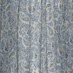 VICI ‎ Blouse Womens Small Blue Cream Paisley Button Up 3/4 Sleeve Batwing Sleeve Photo 4