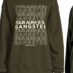 Spiritual Gangster Aura Graphic Oversized Sweatshirt Leaf Green Size Small Photo 0