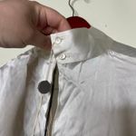 New Her Shirt ivory pearl white high neck sleeveless silk mini dress XS Photo 6