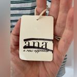 a.n.a  Womens Multicolor Striped Flowy Tank Top, 
White/Green/Black Size M  NEW Photo 2