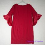 New!  red flare bell sleeve sheath‎ dress, size L, Chico's size 2 Photo 8
