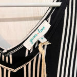 FINAL PRICE NWT GRACE & LACE Striped Hanky Tank Black Photo 4