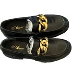 Athlefit women's 7.5 black chunky loafer chain detail, like new Photo 3