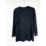 St. John  Black Knit Jacket w/ Gold Buttons & Side Slits - Size Small Photo 2