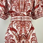 Farm Rio NWT  Tropical Cameo Belted Romper Size M 100% Cotton Puff Sleeves Photo 11