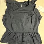 Who What Wear Black Lace Detail Blouse Photo 0
