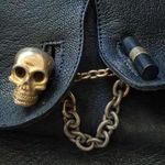 Alexander McQueen  Black Leather Skull Chain Gothic Statement Boots Size 38.5/8US Photo 2