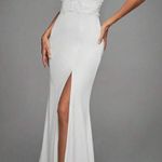 Boutique White Off The Shoulder Maxi Prom Dress  Photo 4
