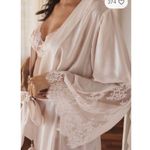 Anthropologie Sheer Pink Lace Robe Photo 1