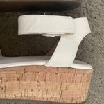 Franco Sarto Open-Toe Upper Leather Cork Platform Wedge Sandals Photo 3