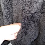 PINK - Victoria's Secret VS Pink Fuzzy Black Quarter Zip Hooded Pullover Photo 1